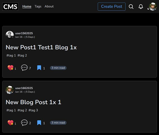 cms screenshot